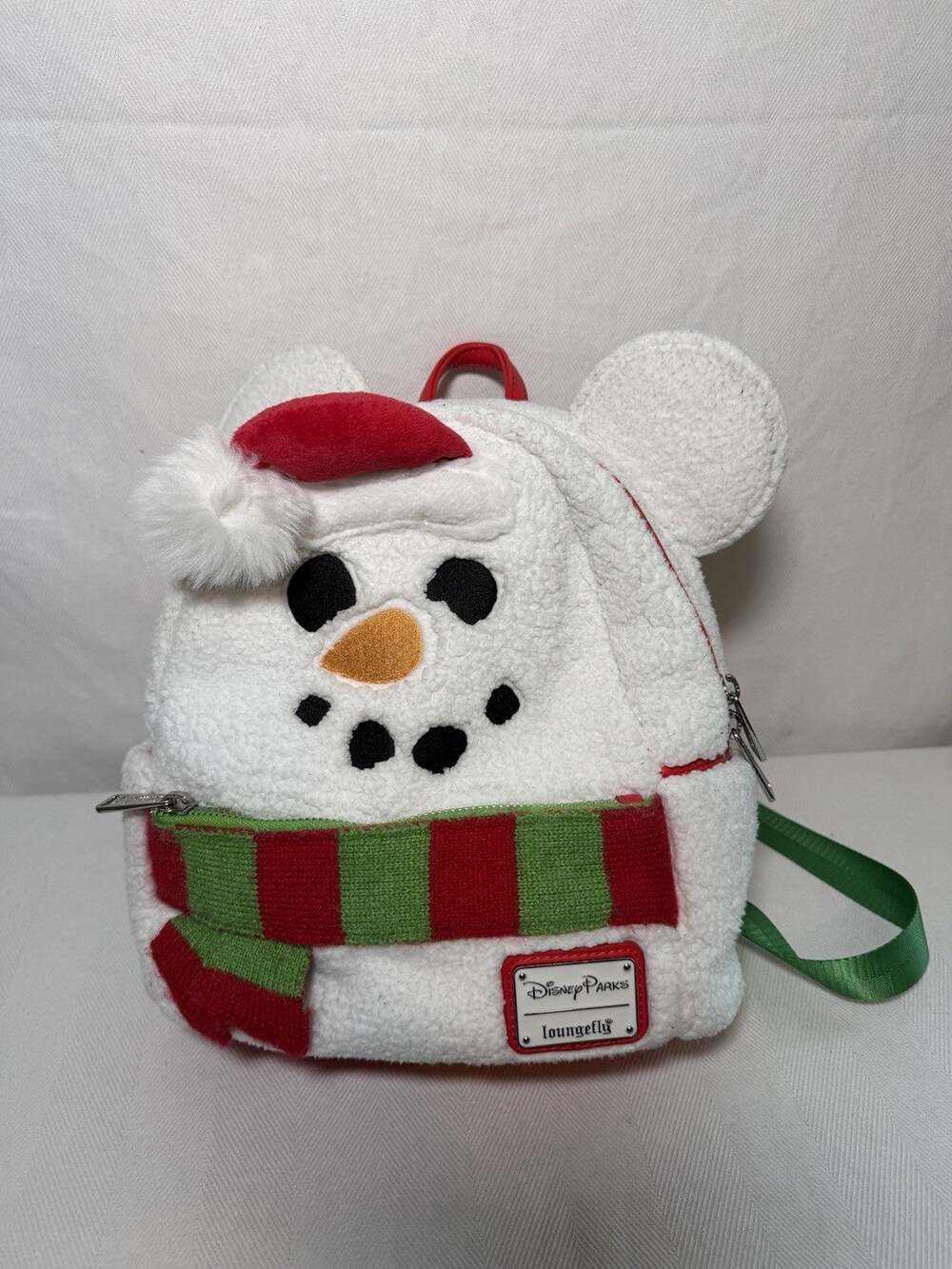 Disney Parks Mickey Mouse Snowman Christmas Loungefly Backpack